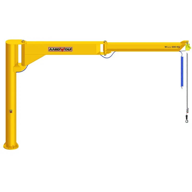 Съчленен жирафов кран – колонен монтаж